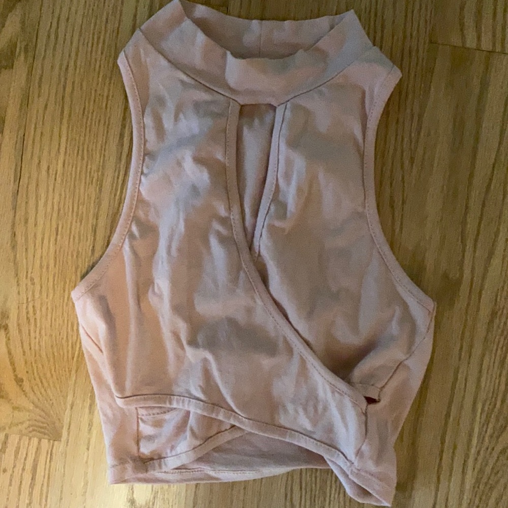 Charlotte Russe Wrap Halter Crop Top